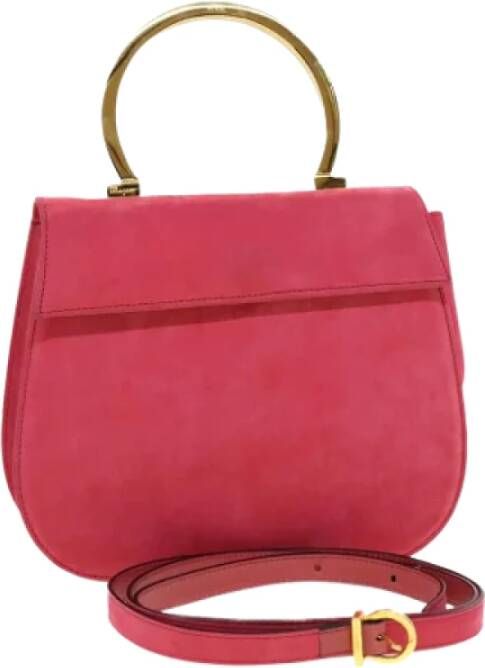Salvatore Ferragamo Pre-owned Suede handbags Roze Dames