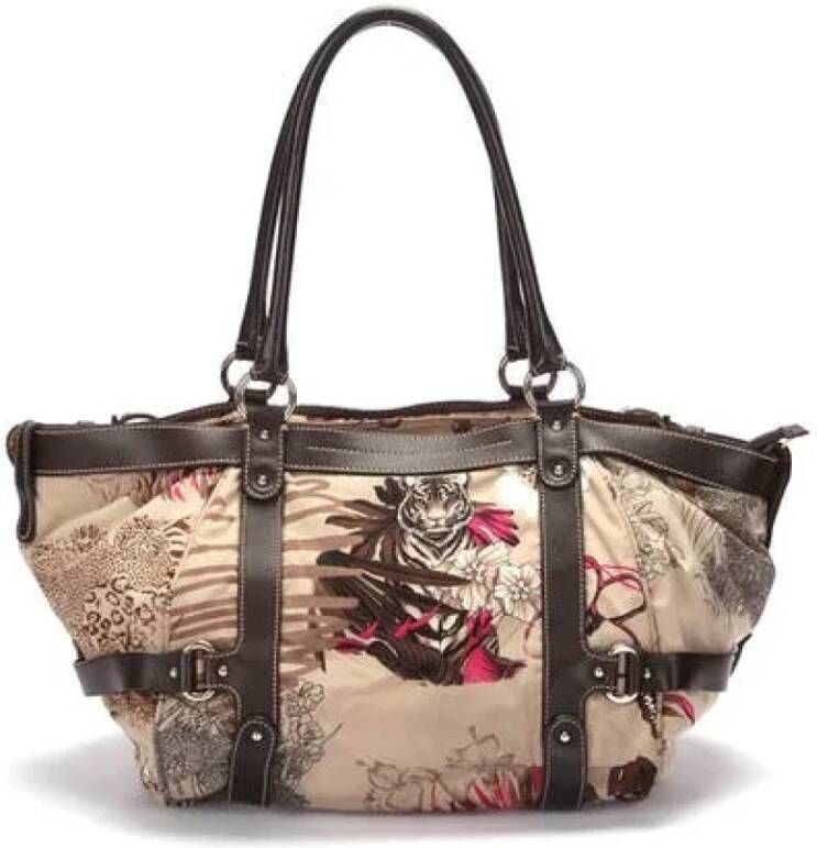 Salvatore Ferragamo Pre-owned Voldoende canvas-bakken Bruin Dames
