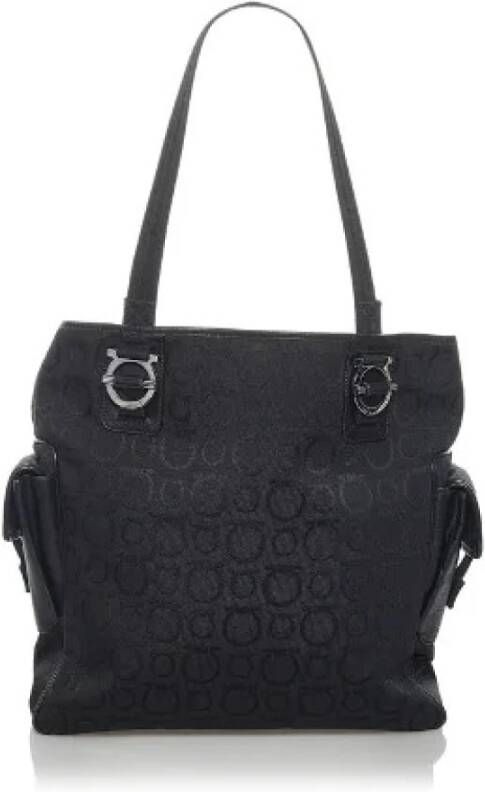 Salvatore Ferragamo Pre-owned Voldoende canvas-bakken Zwart Dames