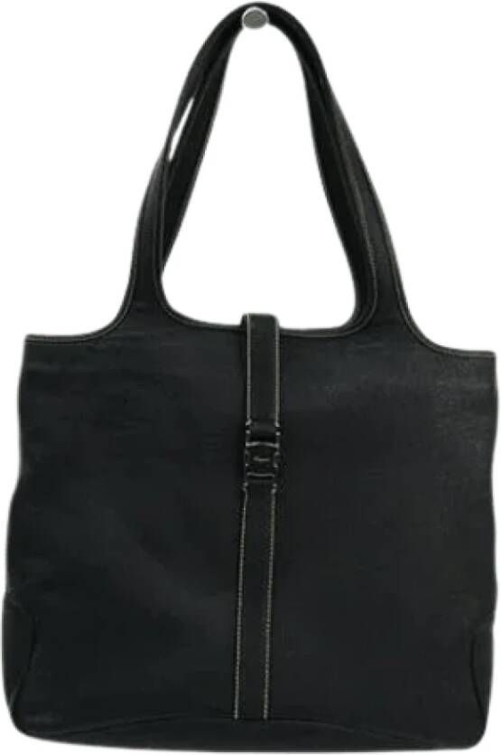 Salvatore Ferragamo Pre-owned Voldoende lederen bakken Zwart Dames
