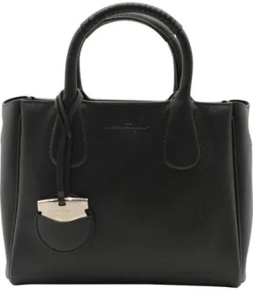 Salvatore Ferragamo Pre-owned Voldoende lederen bakken Zwart Dames