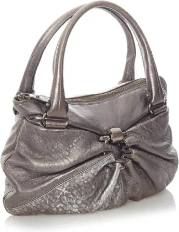 Salvatore Ferragamo Pre-owned Voldoende lederen handtassen Grijs Dames