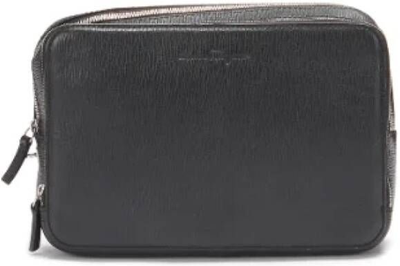 Salvatore Ferragamo Pre-owned Voldoende lederen klauwen Zwart Dames