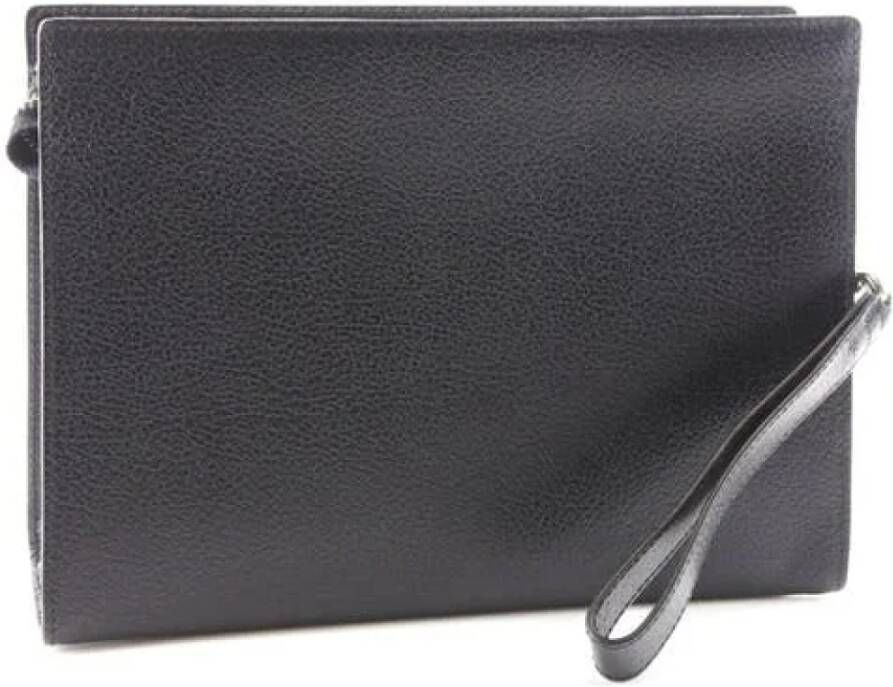 Salvatore Ferragamo Pre-owned Voldoende lederen klauwen Zwart Dames