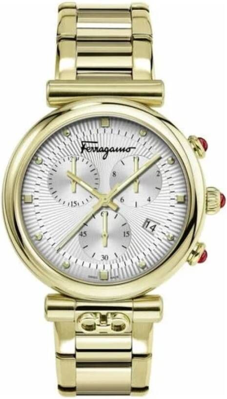 Salvatore Ferragamo Pre-owned Voldoende roestvrijstalen horloges Yellow Dames