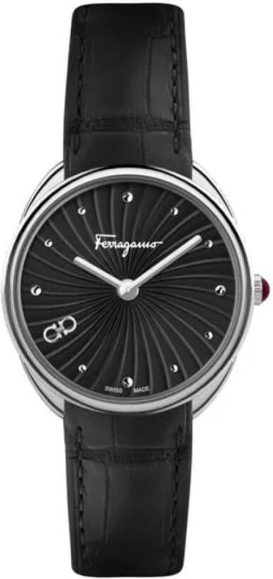 Salvatore Ferragamo Pre-owned Voldoende roestvrijstalen horloges Zwart Dames
