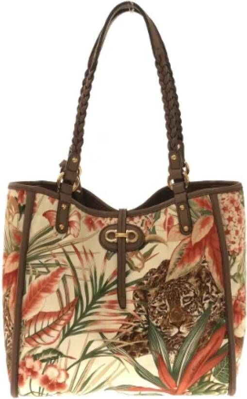 Salvatore Ferragamo Pre-owned Voldoende stoffen schouderzakken Bruin Dames