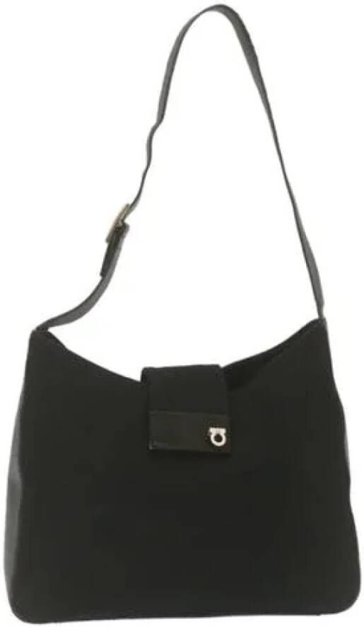 Salvatore Ferragamo Pre-owned Voldoende stoffen schouderzakken Zwart Dames