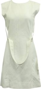 Salvatore Ferragamo Pre-owned Voldoende witte Midi-jurk met afneembare riem Wit Dames