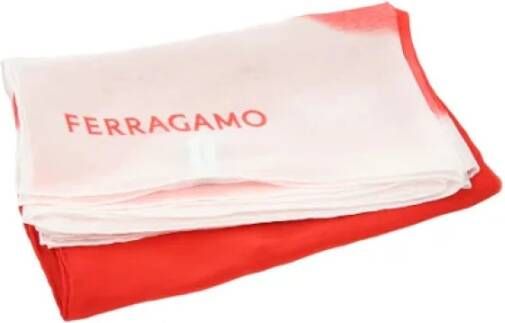 Salvatore Ferragamo Pre-owned Voldoende zijden sjaals Rood Dames