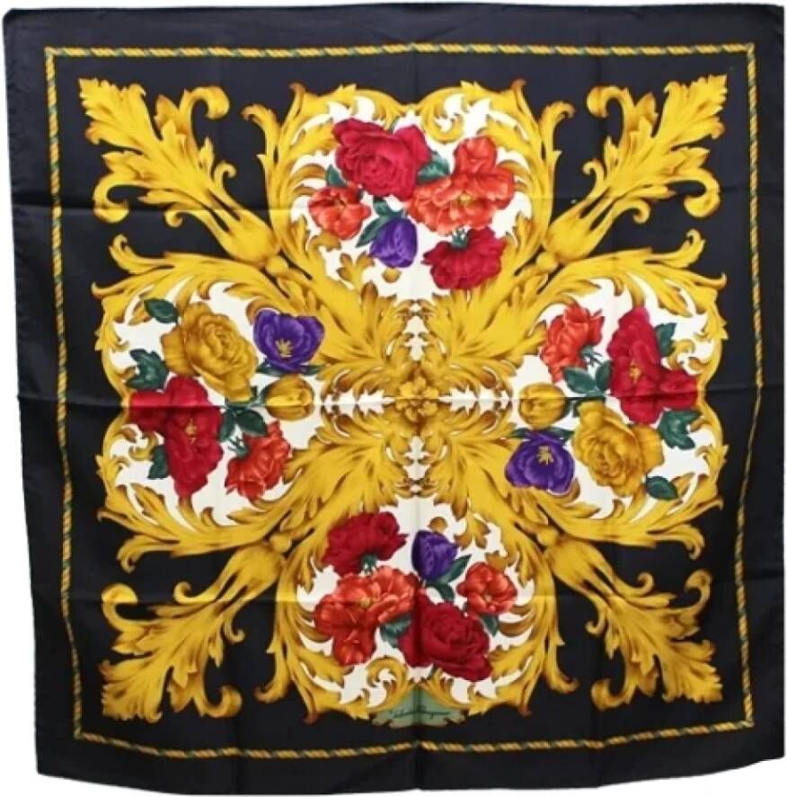 Salvatore Ferragamo Pre-owned Voldoende zijden sjaals Zwart Dames