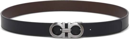 Salvatore Ferragamo Zwarte en grijze Riem Black Heren
