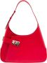 Salvatore Ferragamo Rode Leren Schoudertas met Asymmetrische Zak Rood Dames - Thumbnail 1