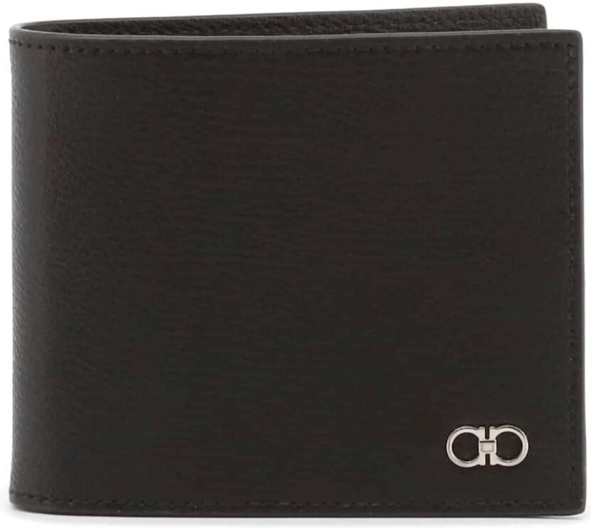 Salvatore Ferragamo Stijlvolle Leren Portemonnee voor de Moderne Gentleman Zwart Heren - Foto 3