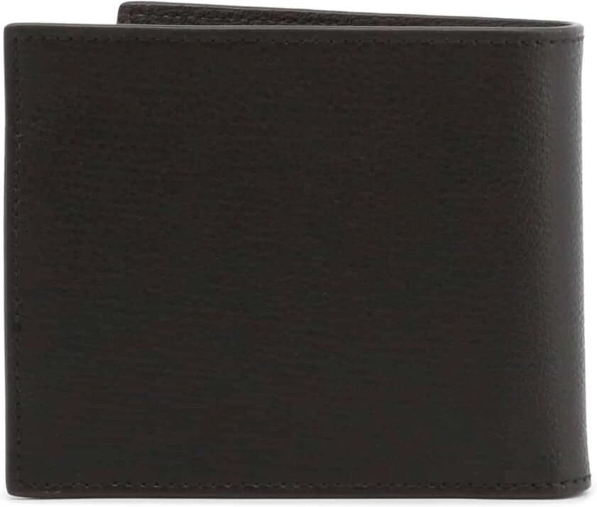 Salvatore Ferragamo Stijlvolle Leren Portemonnee voor de Moderne Gentleman Zwart Heren