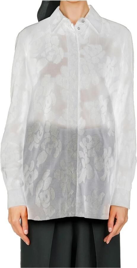 Salvatore Ferragamo Bloemenprint shirt Gemaakt in Italië White Dames - Foto 2