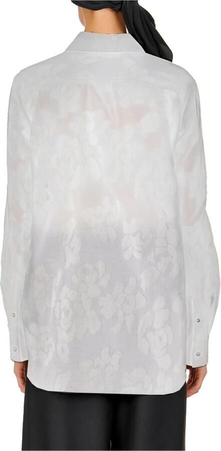 Salvatore Ferragamo Bloemenprint shirt Gemaakt in Italië White Dames - Foto 3