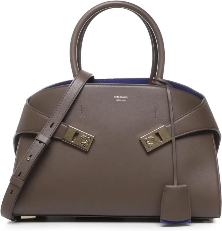 Salvatore Ferragamo Hobo bags "Hug" Medium Handbag – Brown in bruin