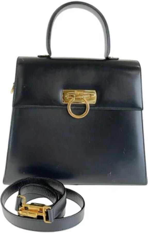 Salvatore Ferragamo Pre-owned Leather handbags Black Dames