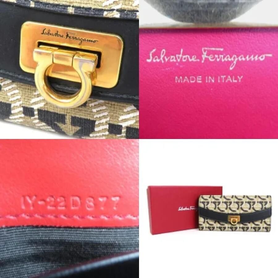 Salvatore Ferragamo Pre-owned Zwarte leren Salvatore Ferragamo portemonnee Black Dames - Foto 2