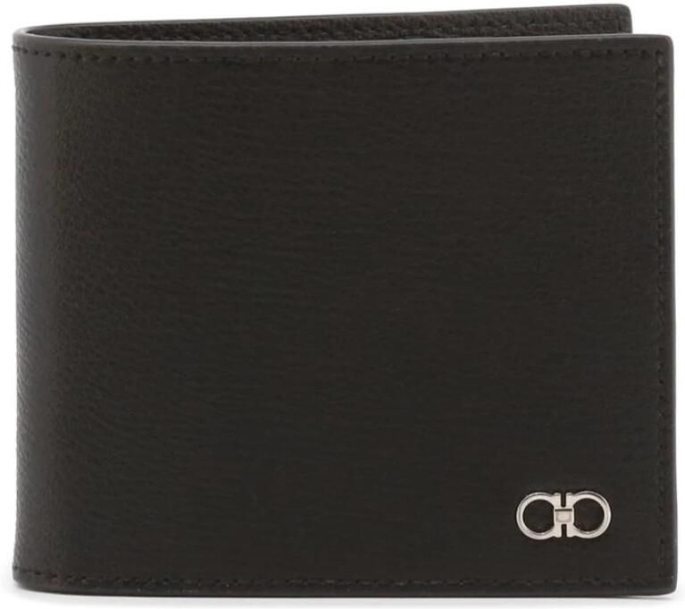 Salvatore Ferragamo Stijlvolle Leren Portemonnee voor de Moderne Gentleman Zwart Heren - Foto 3