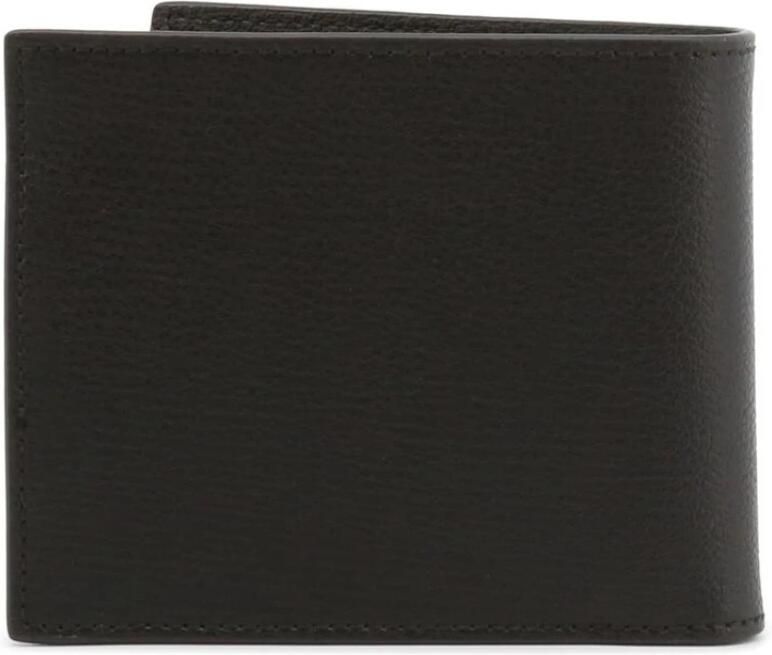 Salvatore Ferragamo Stijlvolle Leren Portemonnee voor de Moderne Gentleman Zwart Heren