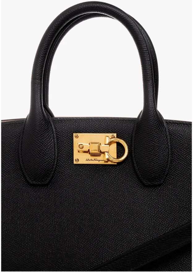 Salvatore Ferragamo Shoppers & Totes Studio Box M' Handbag – Black in zwart - Foto 5