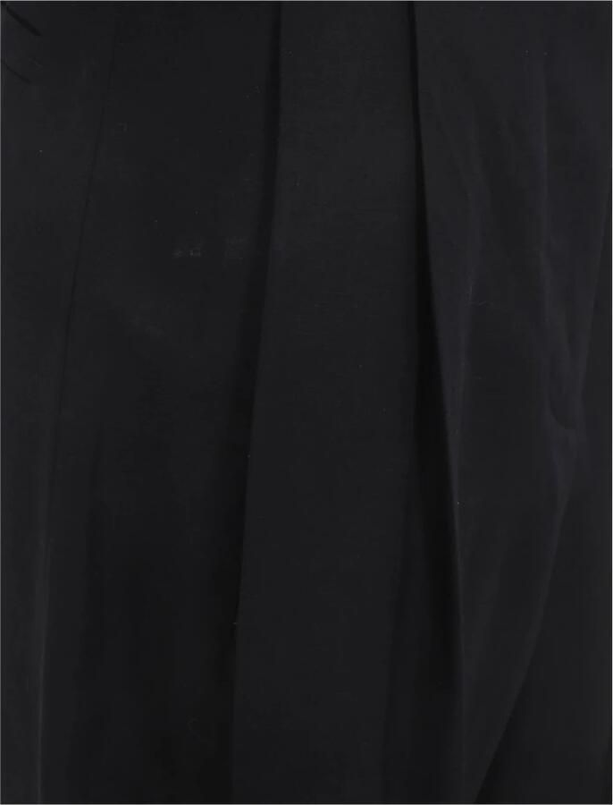 Salvatore Ferragamo Zijden en Linnen Broek Zwart Dames - Foto 2