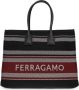 Salvatore Ferragamo Gevlochten Streep Patroon Tote Tas Multicolor Dames - Thumbnail 1