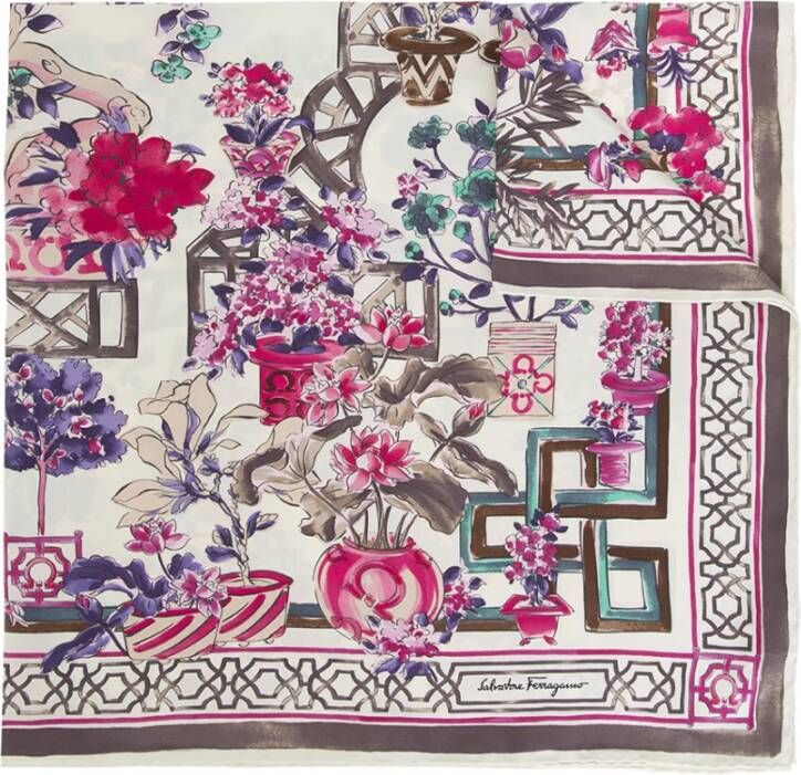 Salvatore Ferragamo Silk scarf Beige Dames
