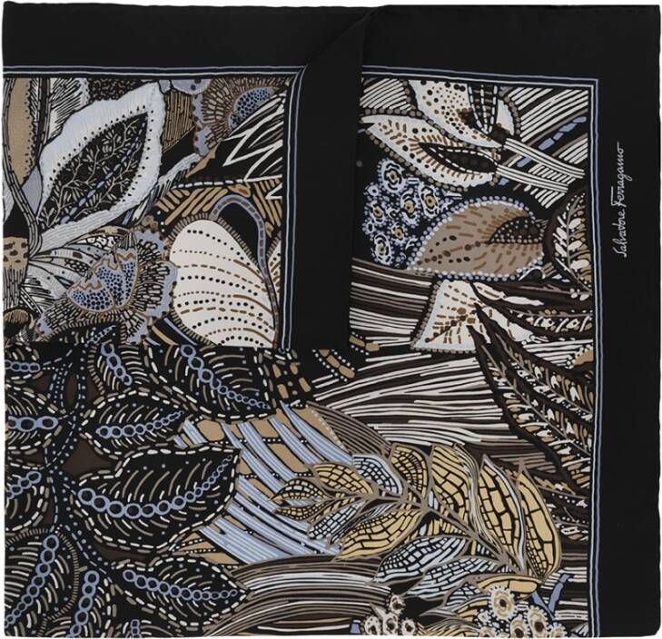 Salvatore Ferragamo Silk scarf Zwart Dames