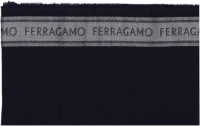 Salvatore Ferragamo Silky Scarves Blauw Heren