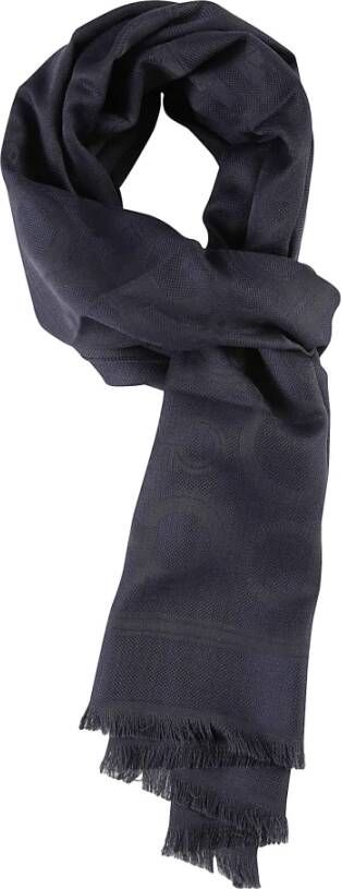 Salvatore Ferragamo Wool scarf Blauw Heren