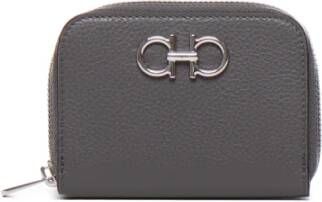Salvatore Ferragamo Stijlvolle Continental Portemonnee voor Vrouwen Grijs Dames