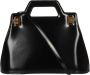 Salvatore Ferragamo Zwarte leren tote tas met Gancini flip-lock sluiting Black Dames - Thumbnail 1