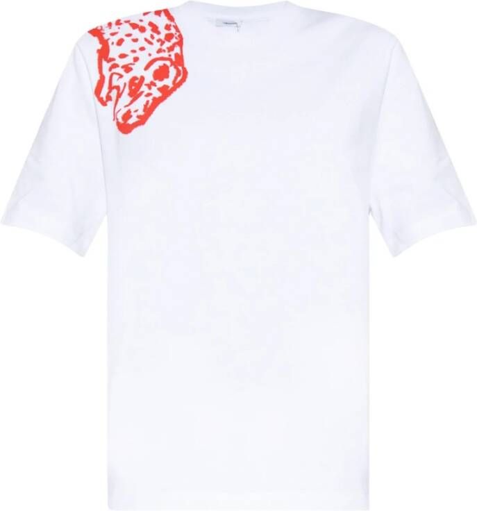 Salvatore Ferragamo T-shirt met logo White Dames