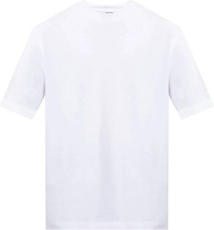 Salvatore Ferragamo T-shirts en Polos Wit White Heren