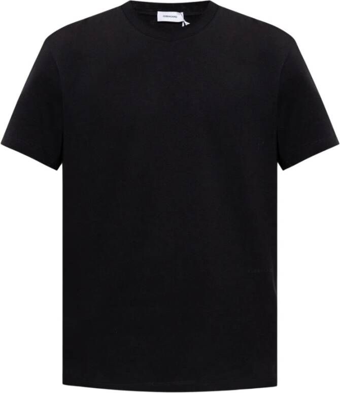 Salvatore Ferragamo T-shirt met logo Zwart Heren