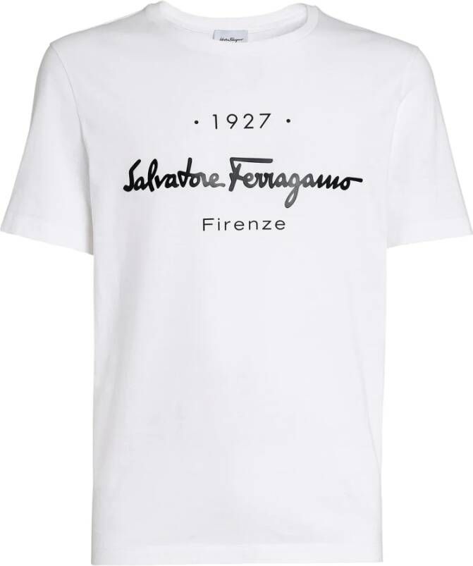 Salvatore Ferragamo T-Shirts White Heren