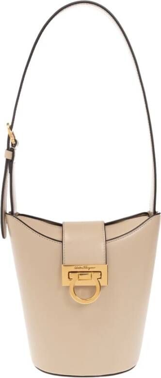 Salvatore Ferragamo Schoudertas Beige Dames