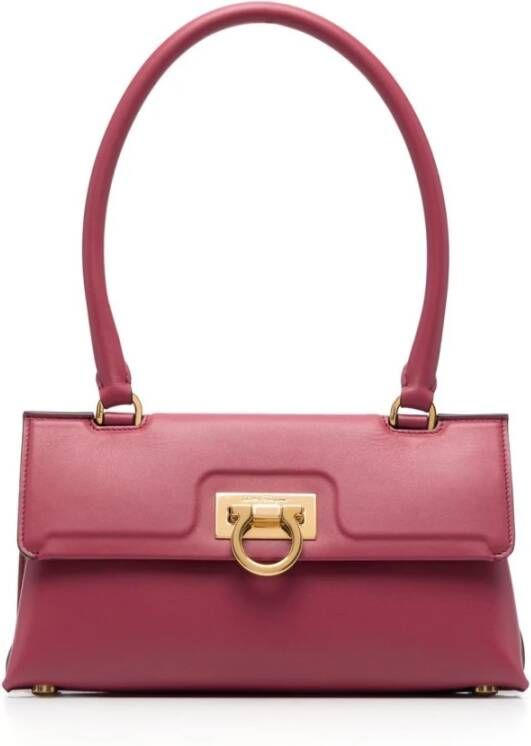Salvatore Ferragamo Trifolio Swing Tote Bag Rood Red Dames
