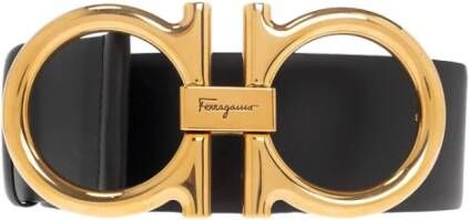 Salvatore Ferragamo Luxe kalfsleren riemen voor vrouwen Black Dames