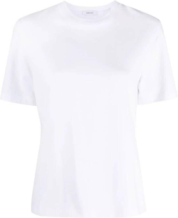 Salvatore Ferragamo Witte Katoenen T-shirt Klassieke Stijl Wit Dames