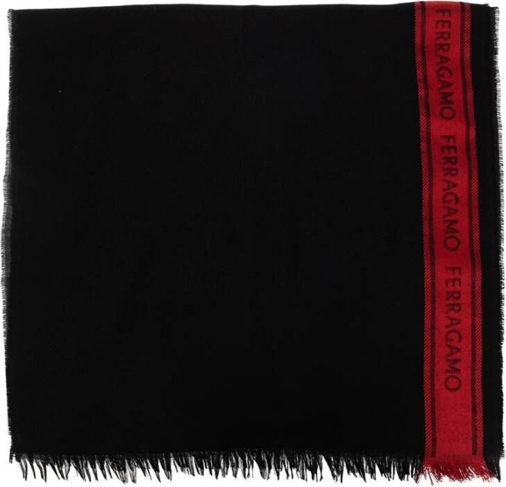 Salvatore Ferragamo Wollen sjaal Zwart Heren