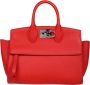 Salvatore Ferragamo Zachte leren handtas met ritssluiting Rood Dames - Thumbnail 1