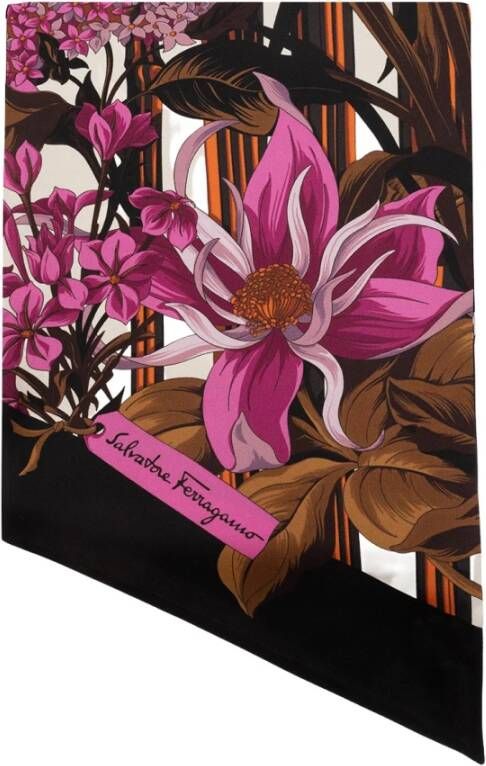 Salvatore Ferragamo Zijden sjaal Roze Dames