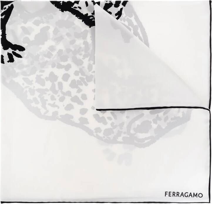 Salvatore Ferragamo Zijden sjaal White Dames