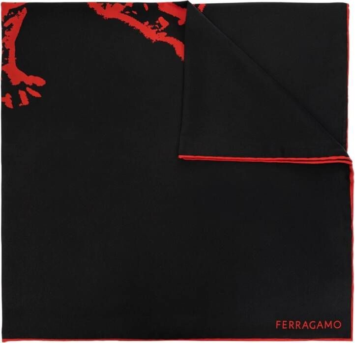 Salvatore Ferragamo Zijden sjaal Zwart Dames
