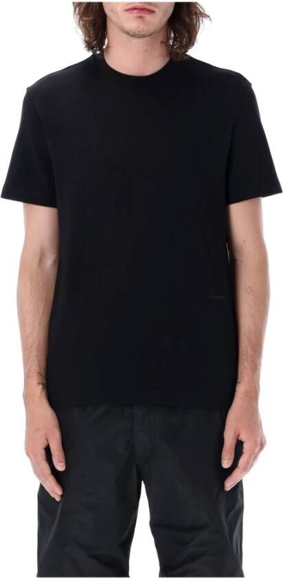 Salvatore Ferragamo Zwart Katoenen T-Shirt Klassieke Stijl Aw23 Zwart Heren