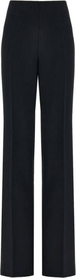 Salvatore Ferragamo Zwarte broek met hoge taille en rechte pijpen Zwart Dames